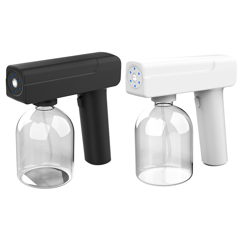1PC USB Blu-ray Wireless Charging Atomizing Disinfection Gun Spray Gun Household Portable Sanitizer Sprayer High Quality