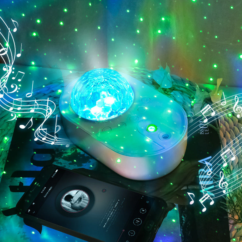 Spaceship Projection Light Star Light Projector Creative Music Bluetooth LED Night Light Children's Bedroom Light