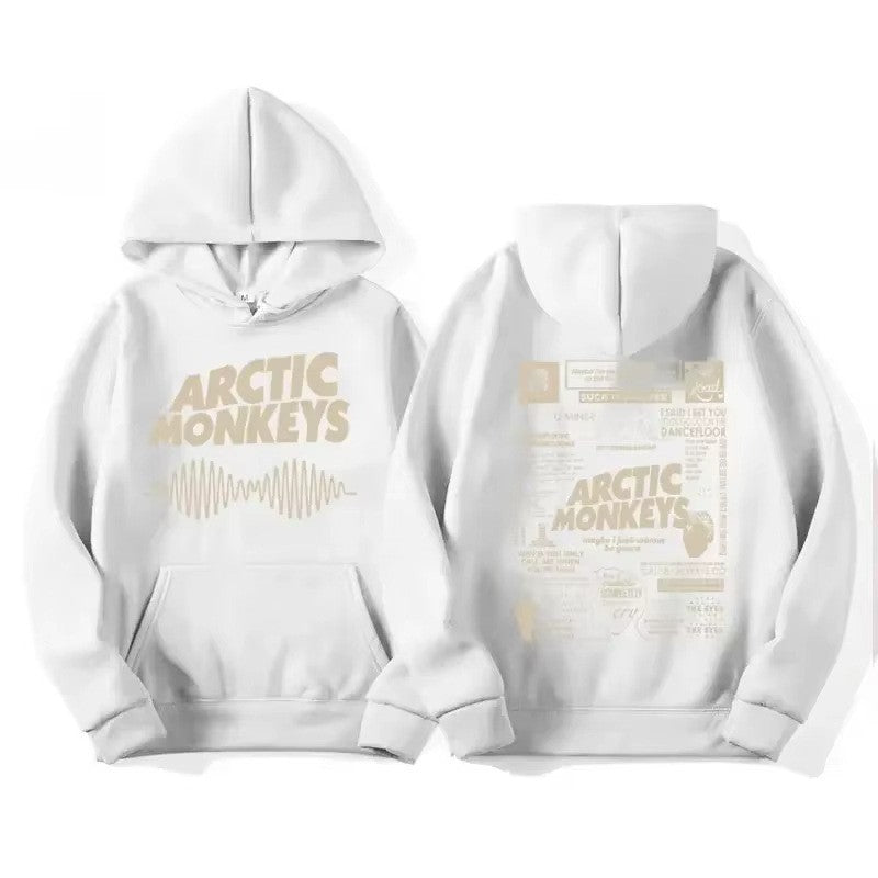 Vintage Rock Arctic Monkeys Album Print Black Hoodie Men's Y2K Sweatshirt