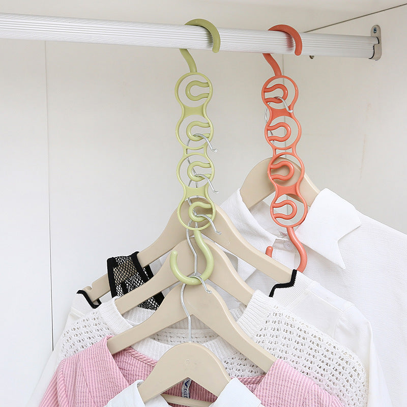 Home Multi Functional Multi Layer Wardrobe Space Saving Four Hole Hanger Storage Rack To Organize Upper And Lower Clothes Hanging