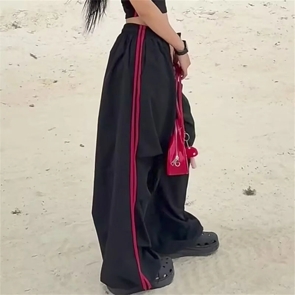 Loose Joggers Pants Women Cargo Pants Vintage Streetwear Hip Hop Y2k Baggy Wide Leg Sweatpants Casual Pockets Fashion Trousers