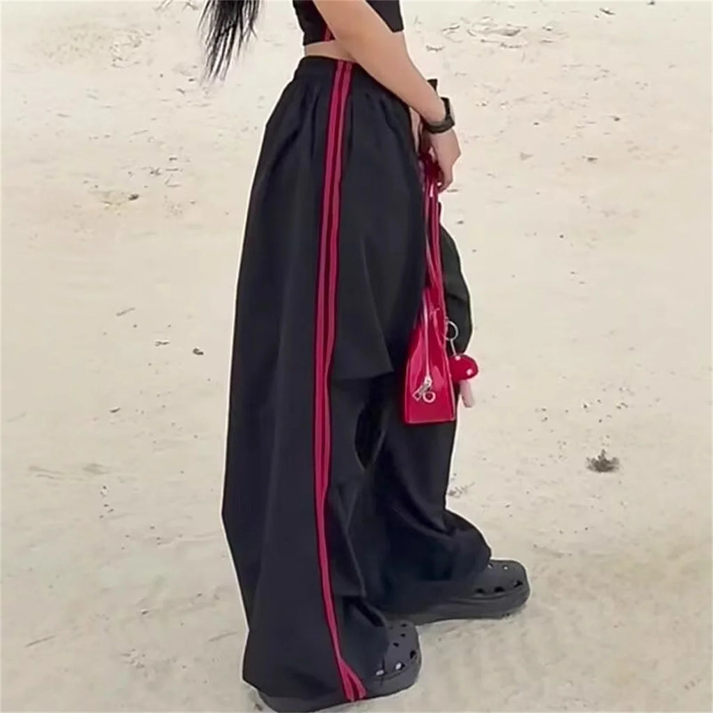 Loose Joggers Pants Women Cargo Pants Vintage Streetwear Hip Hop Y2k Baggy Wide Leg Sweatpants Casual Pockets Fashion Trousers