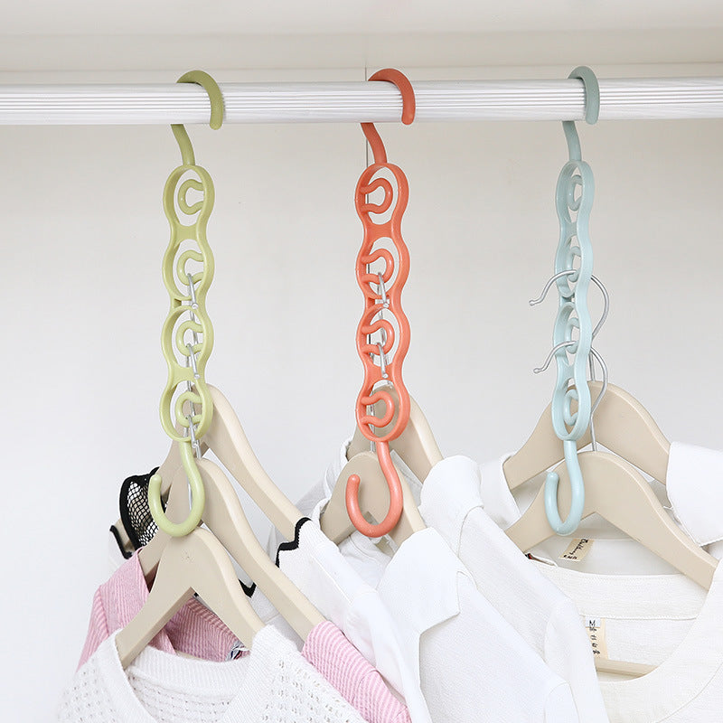 Home Multi Functional Multi Layer Wardrobe Space Saving Four Hole Hanger Storage Rack To Organize Upper And Lower Clothes Hanging