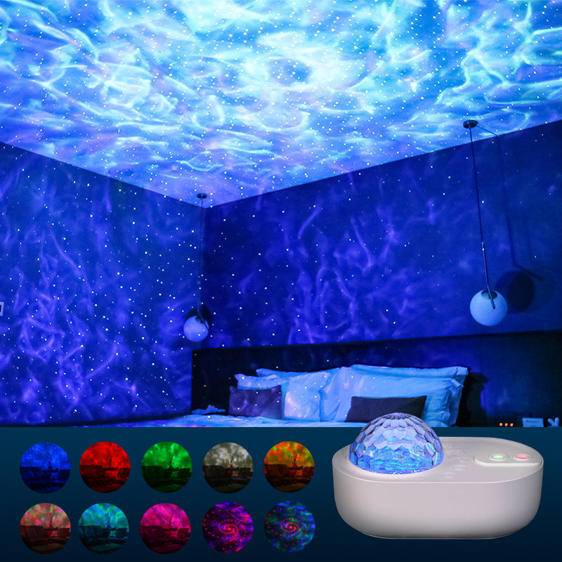 Spaceship Projection Light Star Light Projector Creative Music Bluetooth LED Night Light Children's Bedroom Light