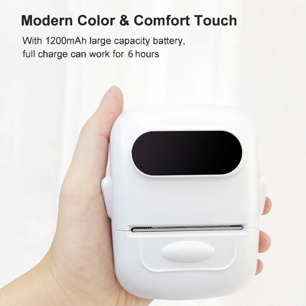 Mini Thermal Label Printer P50 12-57mm Portable Tag Printer Inkless Wireless Labeling Machine Pocket Adheisve Sticker Printer