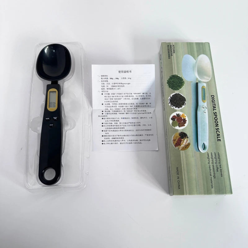 Mini Spoon Scale Digital Kitchen Scale  LCD Digital Measurement Adjustable Weighing 0.1-500g Milk Coffee Powder Weight Measure
