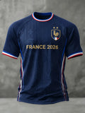 France Style Football Jersey T Shirt Men Women 3D Print Pattern Top Short Sleeve Quick Dry Breathable Casual Outdoor Summer Wear