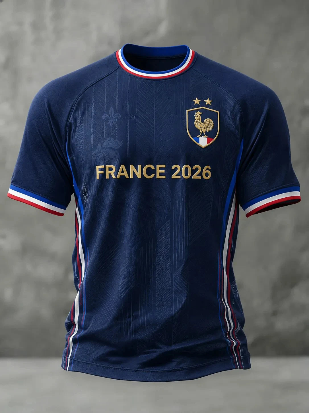 France Style Football Jersey T Shirt Men Women 3D Print Pattern Top Short Sleeve Quick Dry Breathable Casual Outdoor Summer Wear