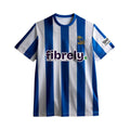 New Men's Wednesday SWFC Football Jersey Blue White Vertical Striped Short Sleeve Training Sports Quick-drying T-Shirt Summer