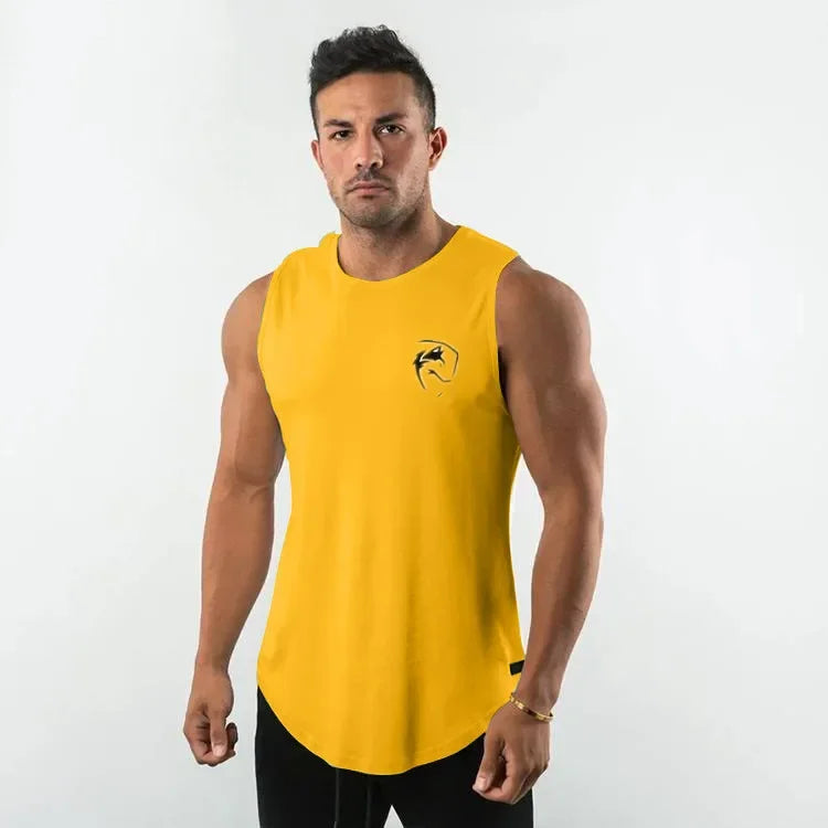Men Tank Tops Gym Clothing Men  Crop Top  Vest Men Bodybuilding Muscle Shirt  Singlet
