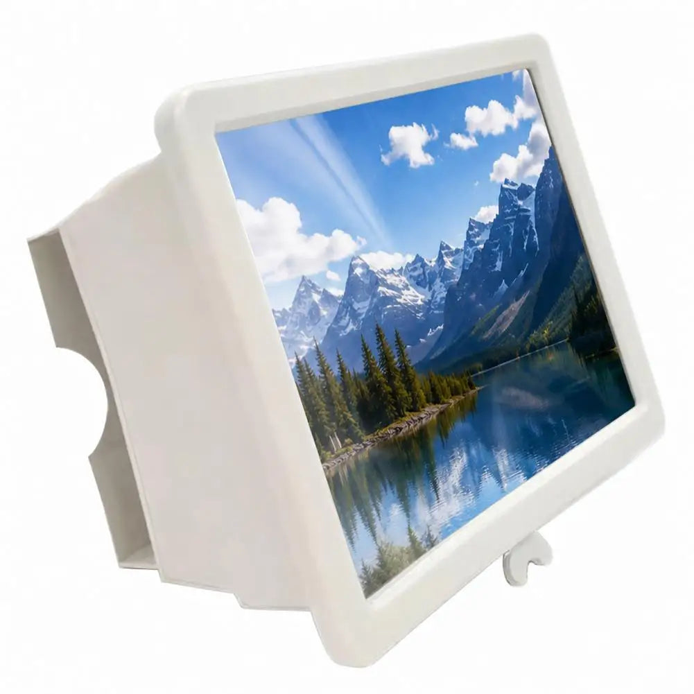 Telescopic Phone Screen Magnifier 3-4X Enlarged HD Mobile Screen Projector Anti-Glare Portable Cell Phone Video Amplifier Stand