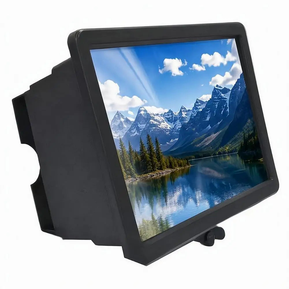 Telescopic Phone Screen Magnifier 3-4X Enlarged HD Mobile Screen Projector Anti-Glare Portable Cell Phone Video Amplifier Stand