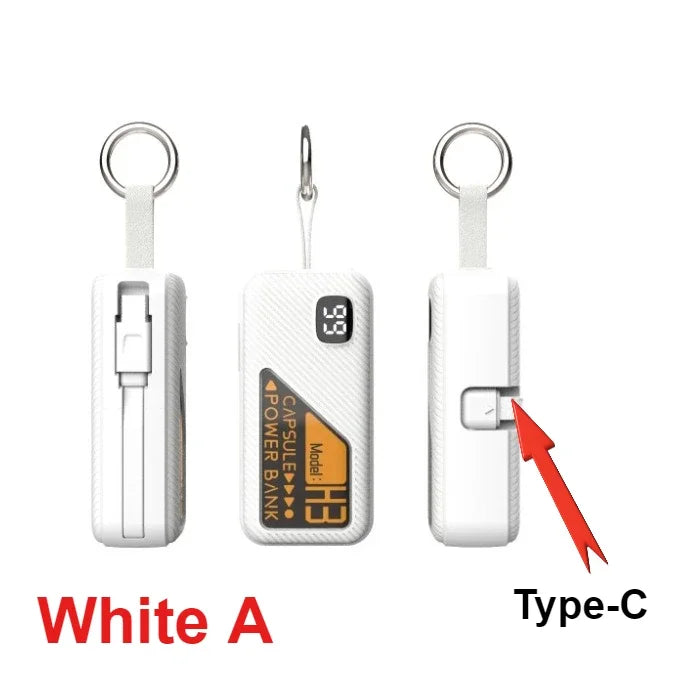 5000mAh Portable Power Bank Capsule Power Bank Fast Charging Large Capacity Compact and Portable Portable Charger