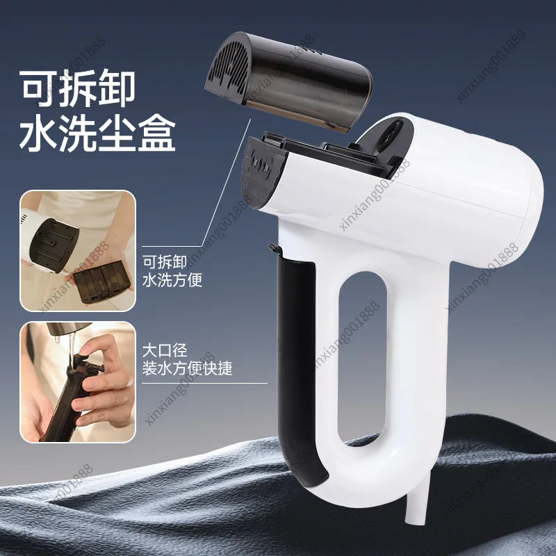 For Vacuum Suction Handheld Garment Steamer Mini Portable Steam Iron Home Flat Clothing Wrinkle Remover