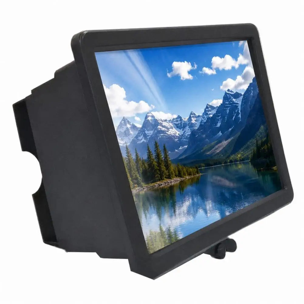 Telescopic Phone Screen Magnifier 3-4X Enlarged HD Mobile Screen Projector Anti-Glare Portable Cell Phone Video Amplifier Stand