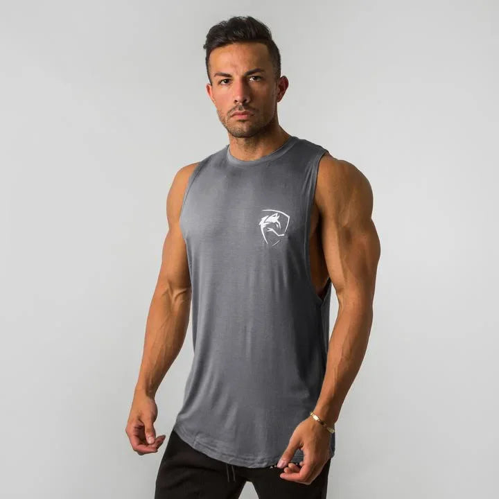 Men Tank Tops Gym Clothing Men  Crop Top  Vest Men Bodybuilding Muscle Shirt  Singlet