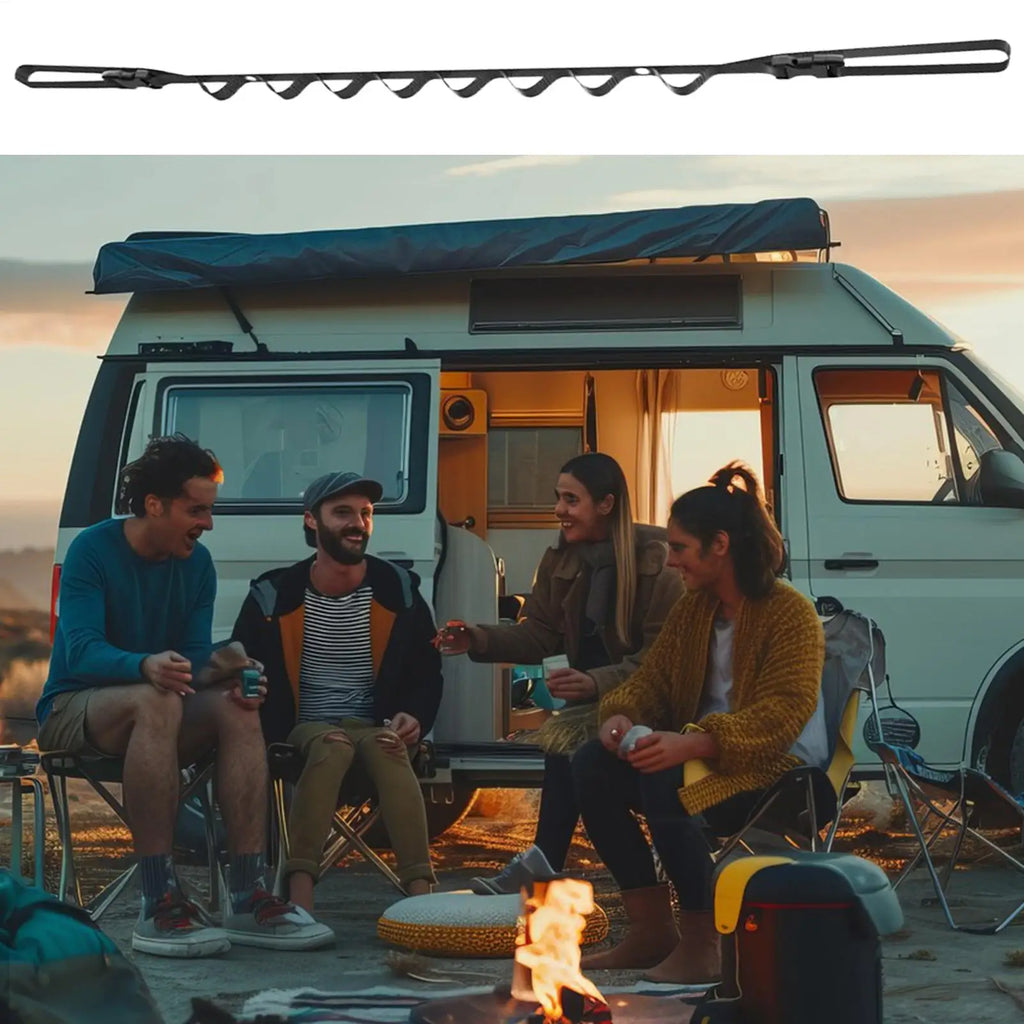 Retractable RV Clothes Drying Line Portable Laundry Line, Outdoor Travel Accessory Automotive Pickup Sedan Truck Use