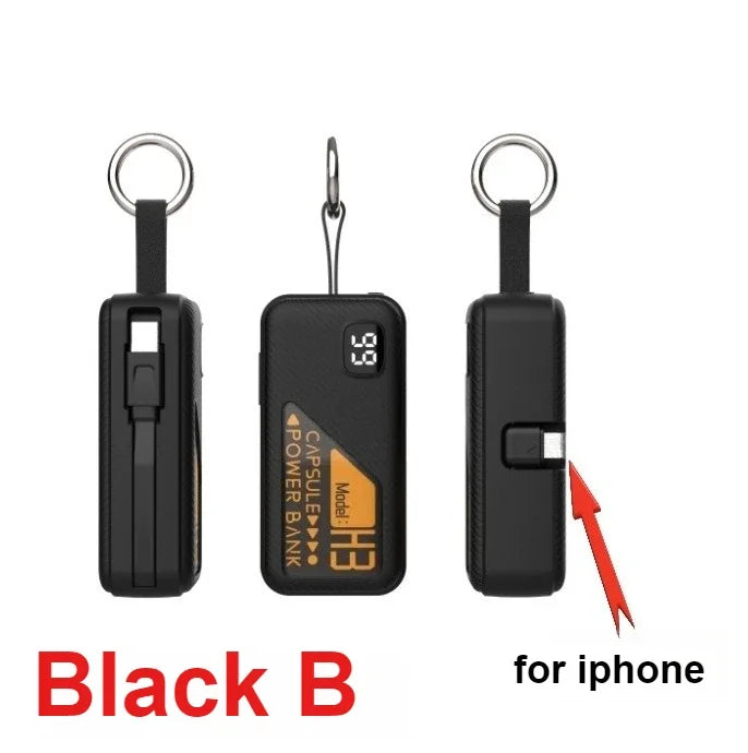 5000mAh Portable Power Bank Capsule Power Bank Fast Charging Large Capacity Compact and Portable Portable Charger