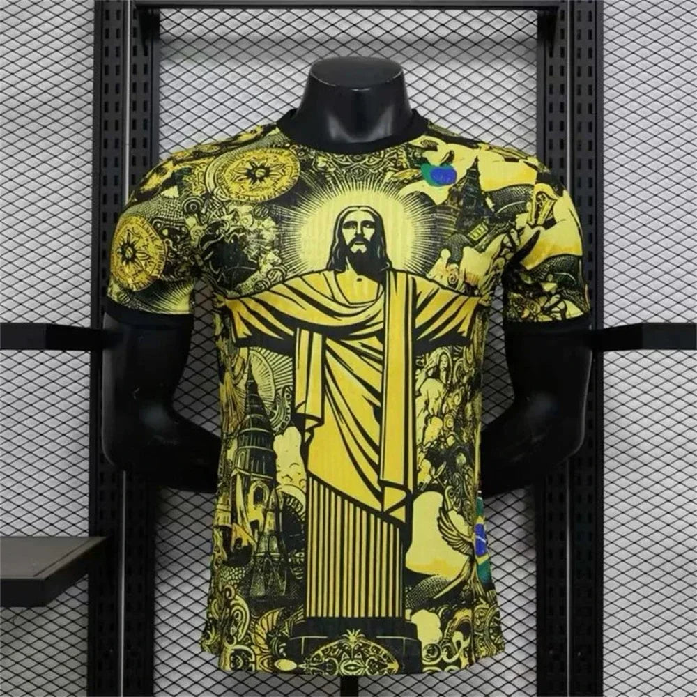 Brazilian Summer 3D Football Jersey Outdoor Sports Men's T-shirt Suitable for Casual Street Wear and Daily Wear for Men