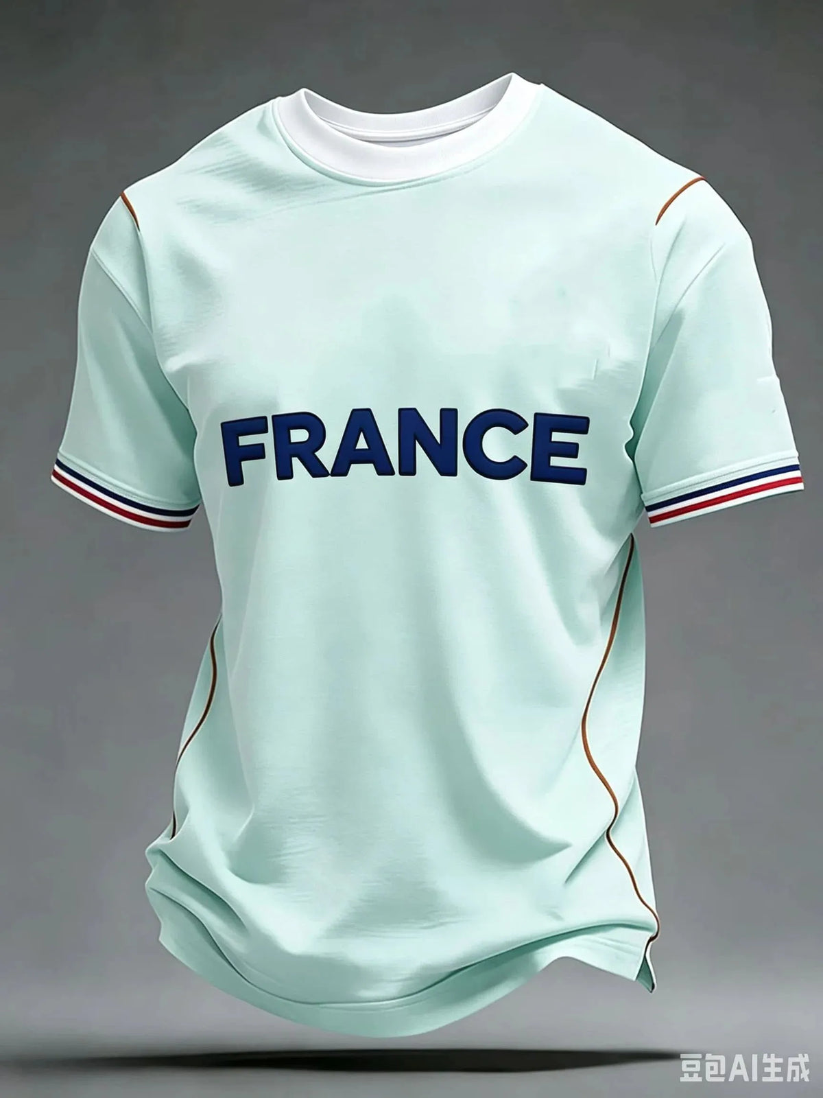 New Men's 3D Printed T-shirt Short-sleeved French Football Jersey for Summer Casual Wear