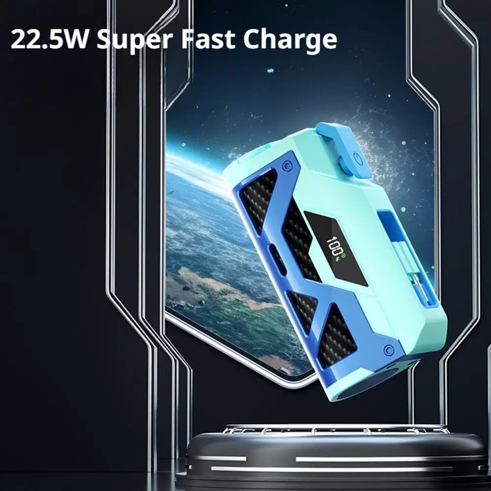 Capsule Power Bank Case 5000mAh Dual Plug Power Bank Portable Digital Display Fast Charging Powerbank Shell Without Battery