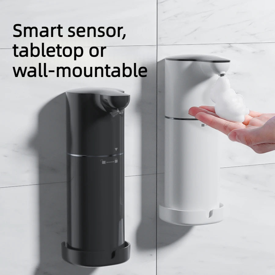 Automatic Sensing Soap Dispenser – 350ml Touch-Free Foaming Pump, Dual-Use Desktop or Wall-Mount for Kitchen & Bathroom