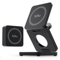 Qi2.2 25W 3-in-1 Foldable Magnetic Wireless Charging Stand For iPhone 17 16 15 14/iWatch/AirPod Portable Travel Charger Station