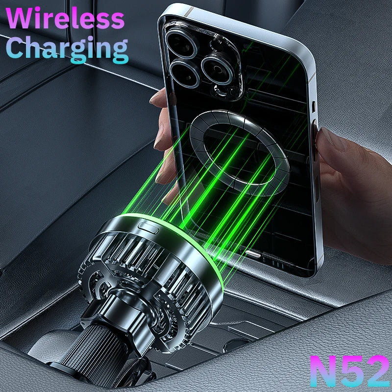 Cooling Phone Holder Car Magnetic Phone Cooler Semiconductor Active Coolers Cool Down Phone 15W Magsafe Fast Wireless Charger