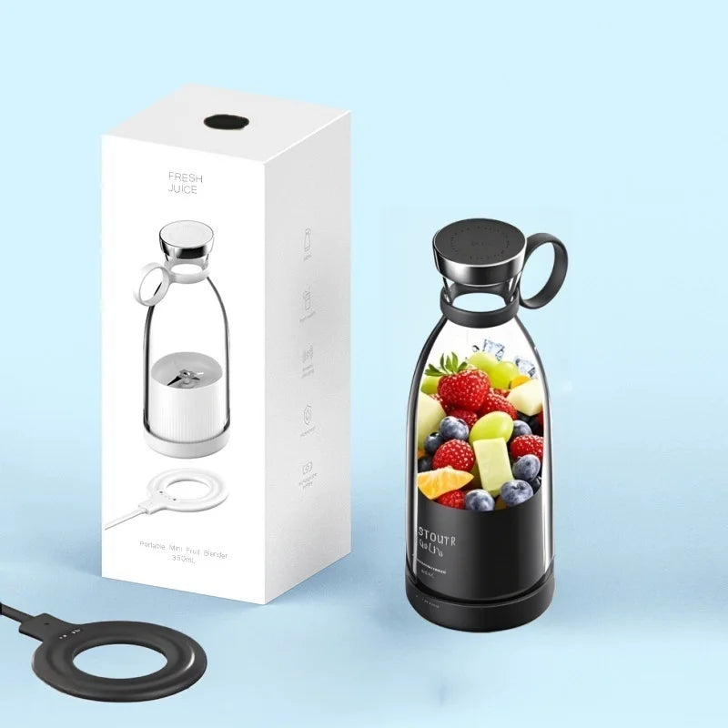 New Multi-Functional Electric Outdoor Portable Juicer Cup-Wireless Charging Household Mini Juice Maker Machine Blender High-Powe