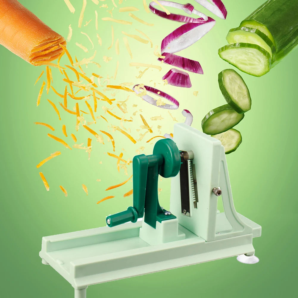 Manual Vegetable Spiral Slicer Multifunctional Heavy Duty Veggie Spiralizer Vegetable Shredder Food Slicer