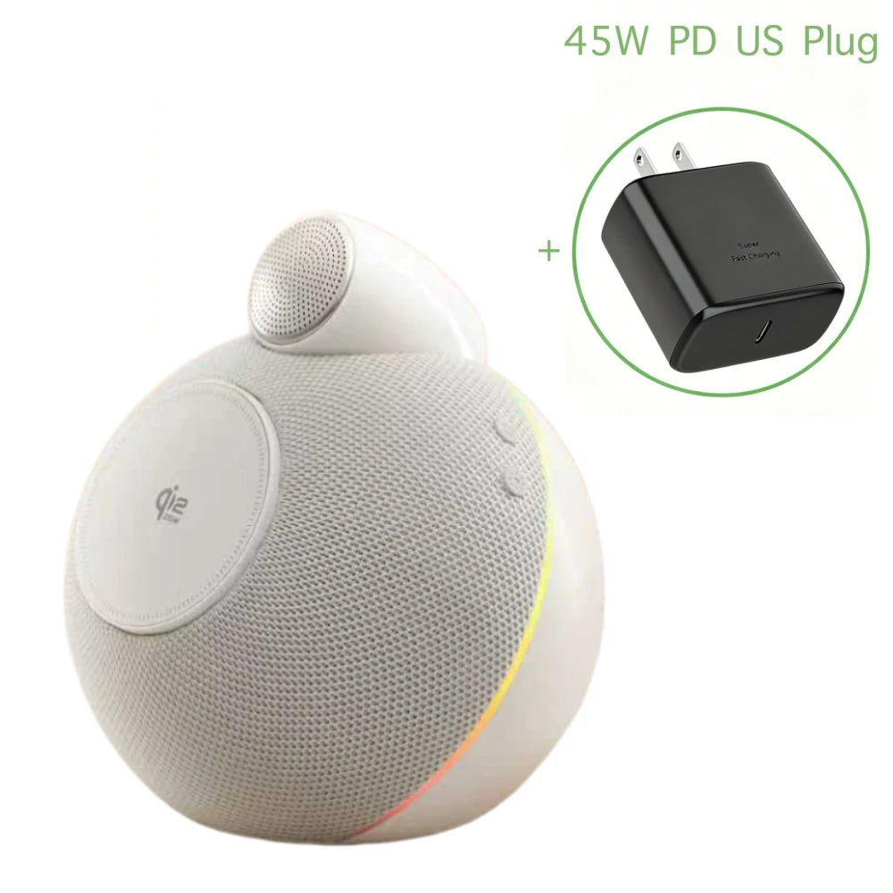 Qi2 3 in 1 Wireless Charger with Ambient Light Bluetooth Speaker Multifunction Fast Charging Station Magnetic Phone Dock