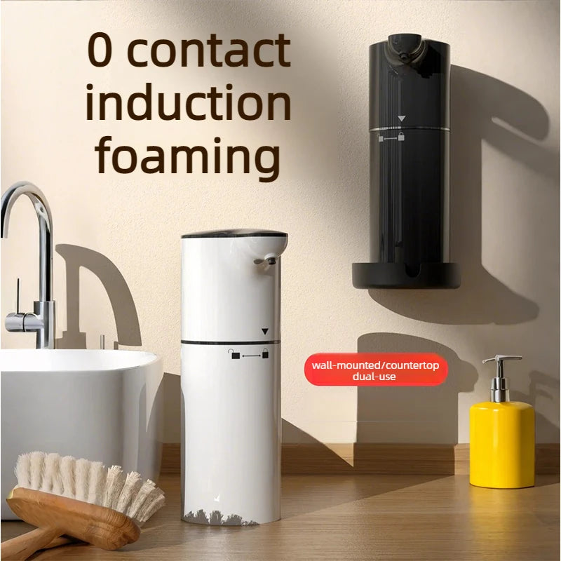 Automatic Sensing Soap Dispenser – 350ml Touch-Free Foaming Pump, Dual-Use Desktop or Wall-Mount for Kitchen & Bathroom