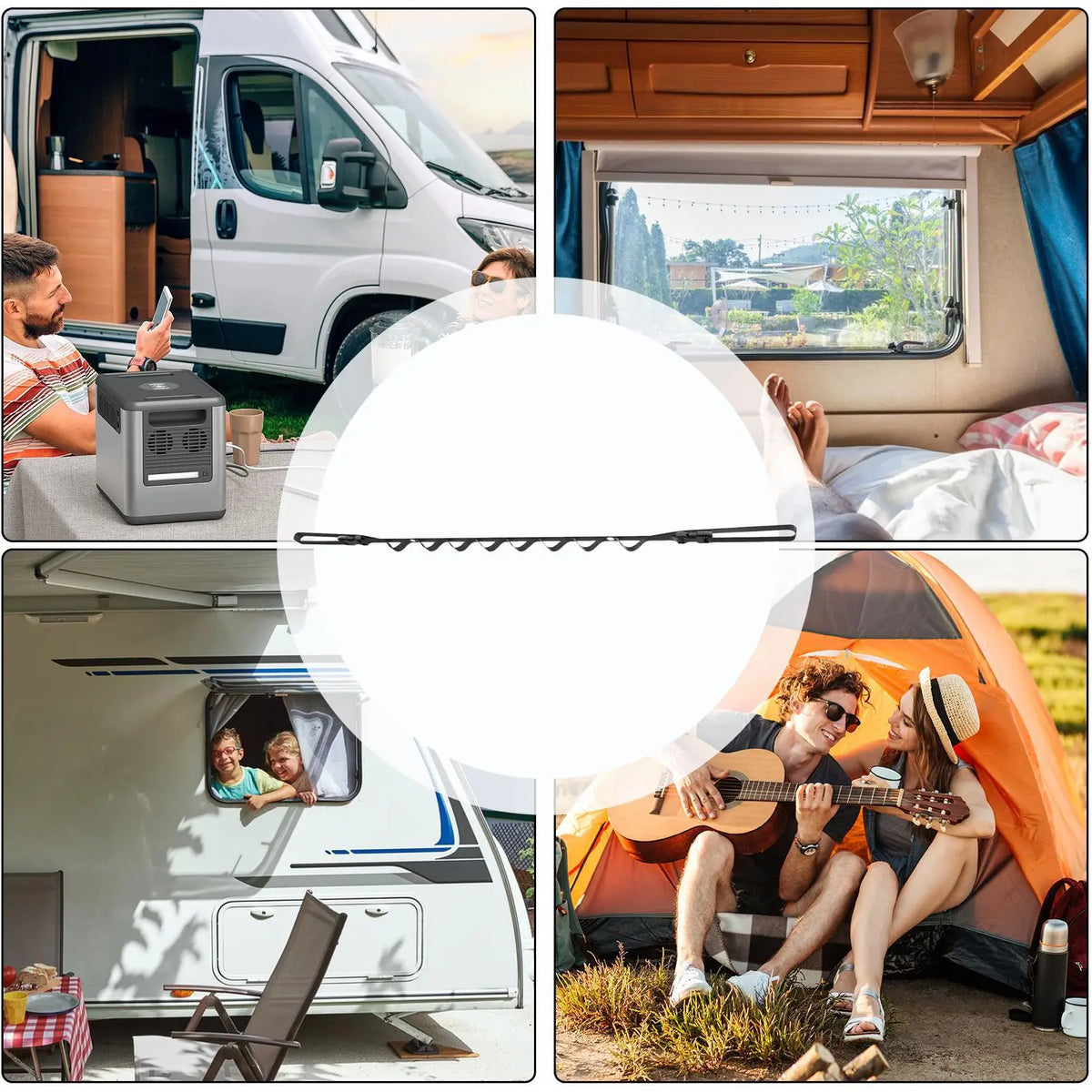 Retractable RV Clothes Drying Line Portable Laundry Line, Outdoor Travel Accessory Automotive Pickup Sedan Truck Use