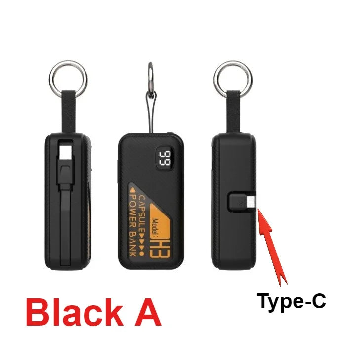 5000mAh Portable Power Bank Capsule Power Bank Fast Charging Large Capacity Compact and Portable Portable Charger