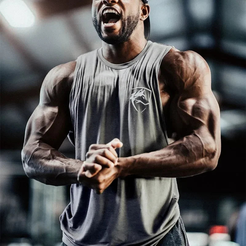 Men Tank Tops Gym Clothing Men  Crop Top  Vest Men Bodybuilding Muscle Shirt  Singlet