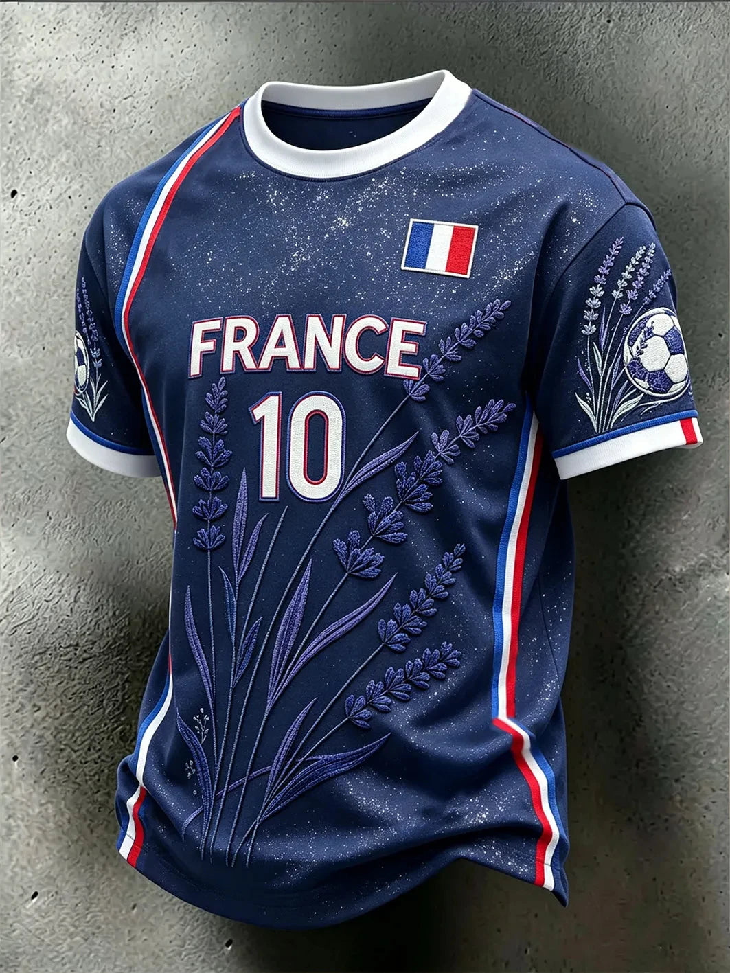 France Style Football Jersey T Shirt Men Women 3D Print Pattern Top Short Sleeve Quick Dry Breathable Casual Outdoor Summer Wear