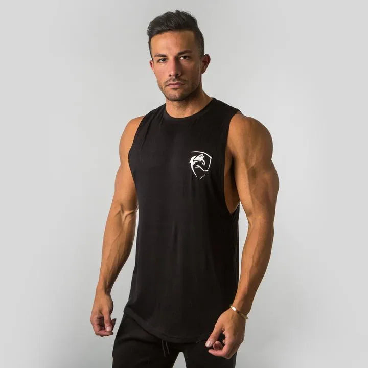 Men Tank Tops Gym Clothing Men  Crop Top  Vest Men Bodybuilding Muscle Shirt  Singlet