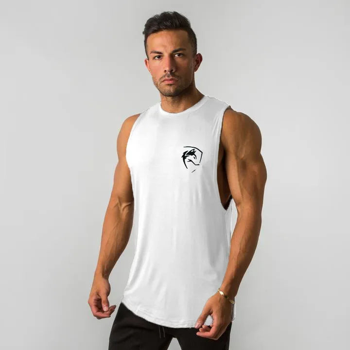 Men Tank Tops Gym Clothing Men  Crop Top  Vest Men Bodybuilding Muscle Shirt  Singlet