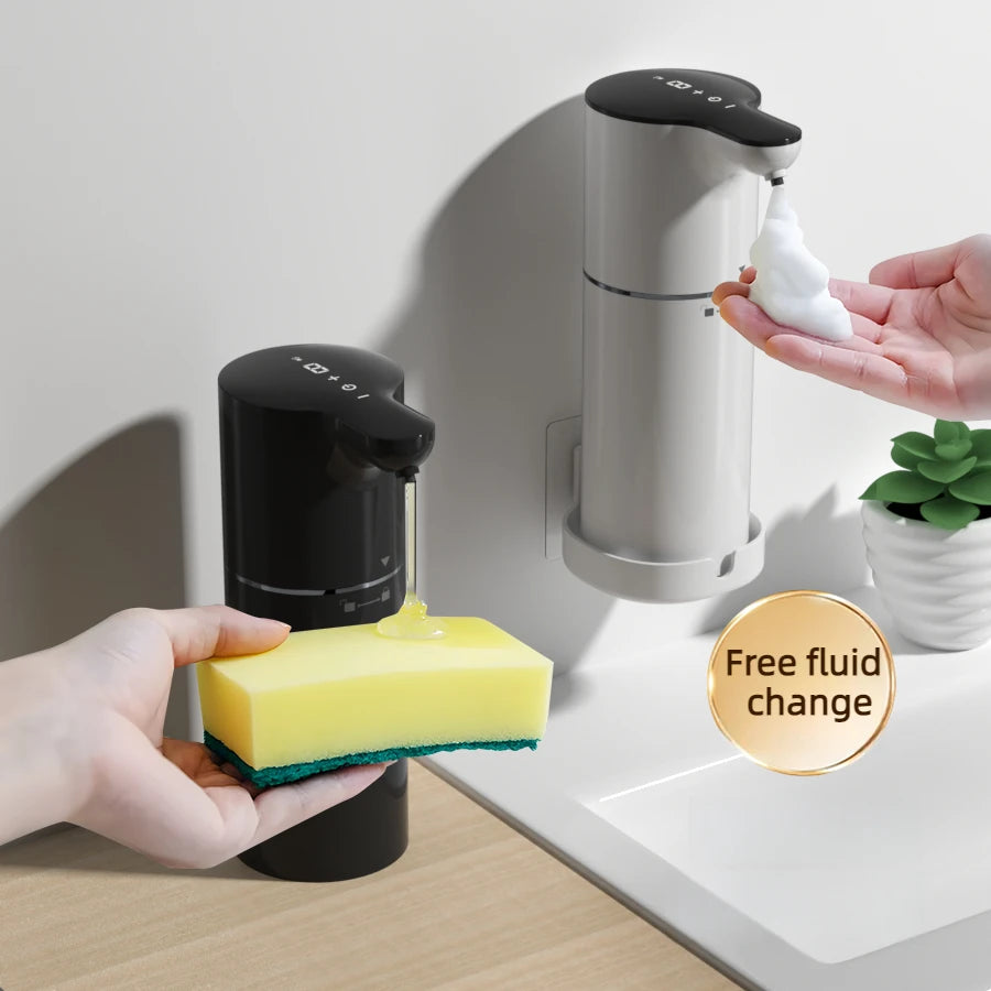 Automatic Sensing Soap Dispenser – 350ml Touch-Free Foaming Pump, Dual-Use Desktop or Wall-Mount for Kitchen & Bathroom